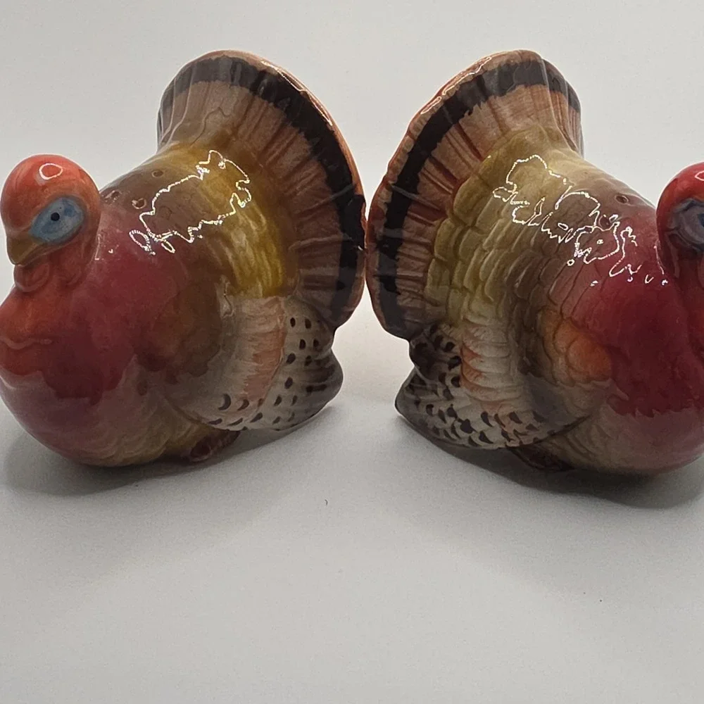 Otagiri Handcrafted‎ Ceramic Turkey Salt & Pepper Shakers Thanksgiving Novelty